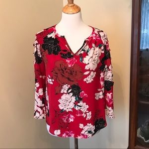 Jennifer Lopez bell-sleeve top SZ S